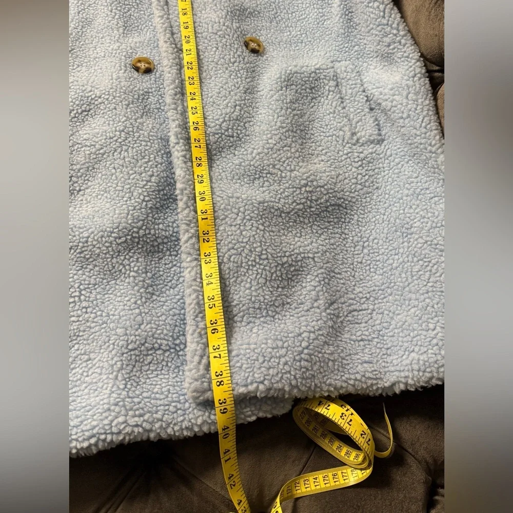 Prettylittlething blue Teddy Coat - Picture 7 of 8